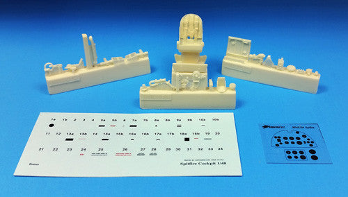 1/48 BarracudaCast resin BR48194 Spitfire Mk. IX Cockpit Upgrade for Eduard 1/48 BarracudaCast resin BR48194 Spitfire Mk. IX Cockpit Upgrade for Eduard