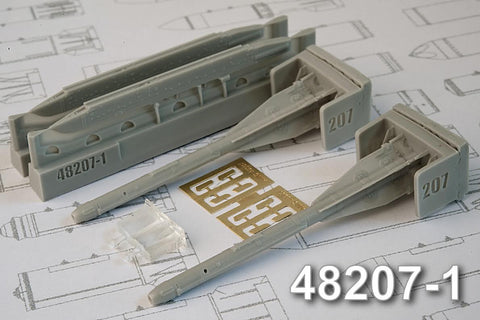 Advanced Modeling 1/48 resin R-60 Short missile & P-62-I launchers- AMC48207-1