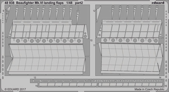 Eduard 1/48 PE Zoom Beaufighter Mk. VI landing flaps - 48938 Eduard 1/48 PE Zoom Beaufighter Mk. VI landing flaps - 48938