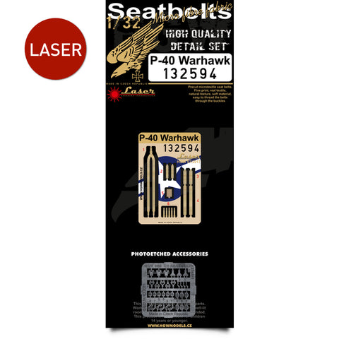 HGW 1/32 scale P-40 Warhawk Seatbelts - aircraft kit accessory - 132594