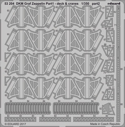Eduard 1/350 PE DKM Graf Zeppelin deck & cranes - 53204 Eduard 1/350 PE DKM Graf Zeppelin deck & cranes - 53204