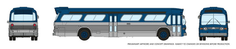 Rapido Trains N 1/160 New Look Bus Generic Blue - Unlettered Blue w/Silversides