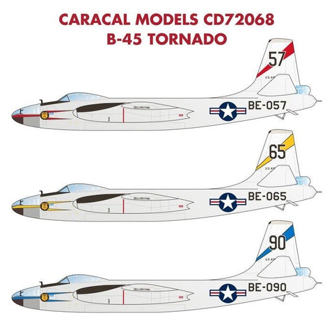 Caracal Models decals 1/72 CD72068 - B-45 Tornado for the Valom kit