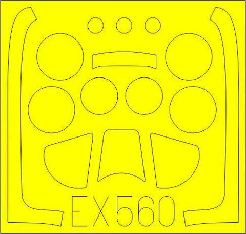 Eduard 1/48 painting mask for P-51D by Airfix kit - EX560