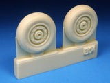 Barracuda Cast 1/48 Meteor Mk. 8 Main and Nose Wheel Set for Airfix - BR48304