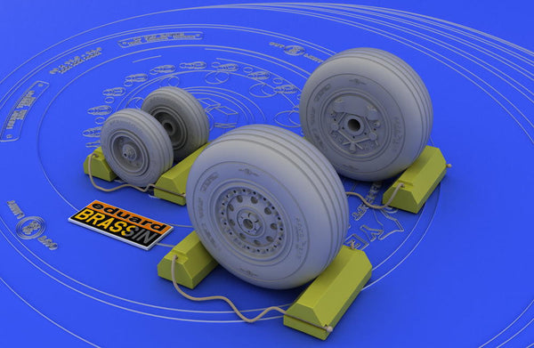 Eduard 1/48 Brassin wheels for the F-4S Phantom II kit by Hasegawa - 648015 Eduard 1/48 Brassin wheels for the F-4S Phantom II kit by Hasegawa - 648015