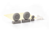 Brassin 1/48 scale Beaufighter Mk. VI wheels in resin for Tamiya - 648754
