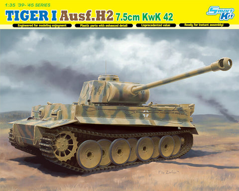 Dragon 1/35 Scale Tiger I Ausf.H2 7.5cm Kwk 42 - Smart kit 6683
