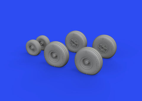 Brassin 1/72 Scale Resin C-130 wheels for Zvezda kit - 672263