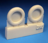 BarracudaCast 1/48 scale Bf 109G-5/G-14 Wheels, Plain Hub, Smooth Tire - BR48390