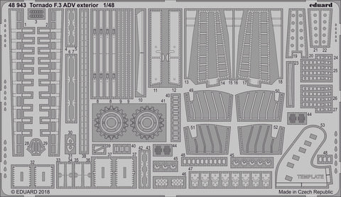 Eduard Photoetch set 1/48 scale - Tornado F.3 ADV exterior for Revell - 48943