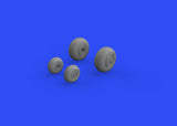 Eduard Brassin 1/48 Scale Resin Mi-24V Wheels for Zvezda - 648573