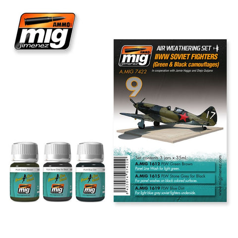 WW II SOVIET AIRPLANES Green & Black camo AMIG-7422 Ammo Mig Jimenez