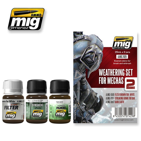 WEATHERING SET FOR MECHAS weathering set AMIG-7429 Ammo of Mig