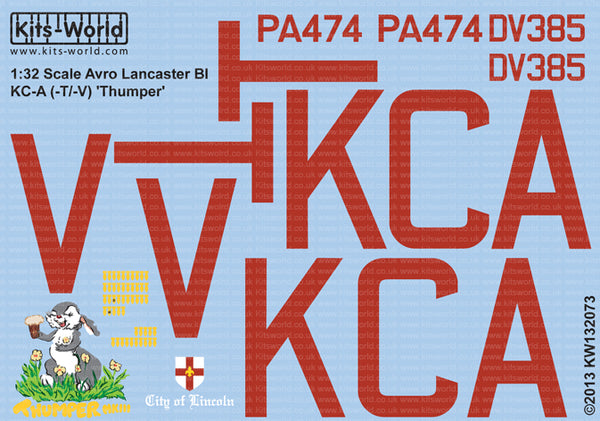 Kits-World decals 1/32 Avro Lancaster MkIII Thumper for HK Models - 132073 Kits-World decals 1/32 Avro Lancaster MkIII Thumper for HK Models - 132073