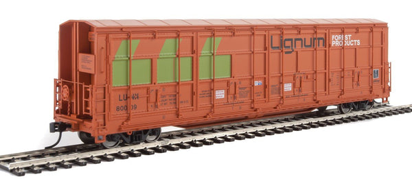 Walthers 920-101927 HO Scale 56' Thrall All-Door Boxcar Lignum LUNX #80009 Walthers 920-101927 HO Scale 56' Thrall All-Door Boxcar Lignum LUNX #80009
