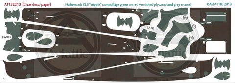 Aviattic 1/32 decal ATT32213 Halberstadt CL.II stipple camouflage green - WNW