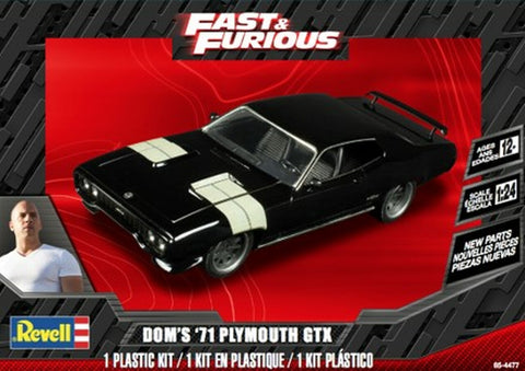 Revell 1/24 scale Dom's 1971 Plymouth GTX (Fast & Furious) Kit #85-4477