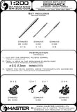 Master Model 1/200 Anti-Aircraft Armament Barrels for Battleship Bismarck (Trumpeter) - SM200008