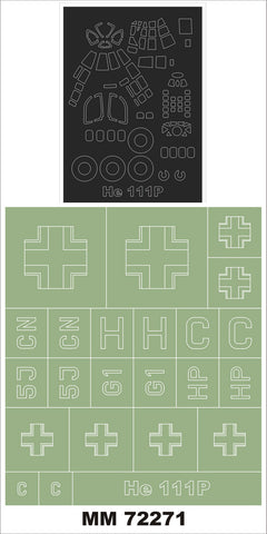 Montex  1/72 mask for He-111P by AIRFIX - MM72271