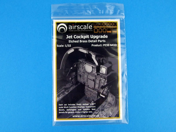 Airscale 1/32 Etched Brass Detail Parts Jet Cockpit Upgrade - PE32MOD Airscale 1/32 Etched Brass Detail Parts Jet Cockpit Upgrade - PE32MOD