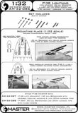 1/32 Master Model P-38 Lightning Early Armament Set AM-32086