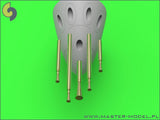 Master Model 1/72 P-38M Lightning Armament turned brass barrels - AM72096