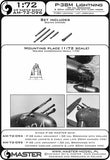 Master Model 1/72 P-38M Lightning Armament turned brass barrels - AM72096