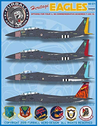 Furball 1/48 decals F-15 C/E Heritage Eagles for Great Wall Hobby FUR48071