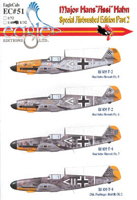 Eagle Cals 1/32 EC#51 Decal Major Hans Special Airbrushed ed.part.2 - OOP