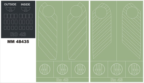 Montex 1/48 masks & markings for Special Hobby kit# 48137 IMAM Ro.43 - MM48435