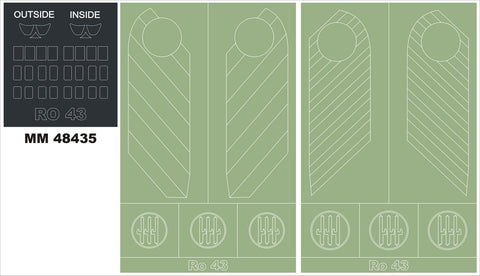 Montex 1/48 masks & markings for Special Hobby kit# 48137 IMAM Ro.43 - MM48435