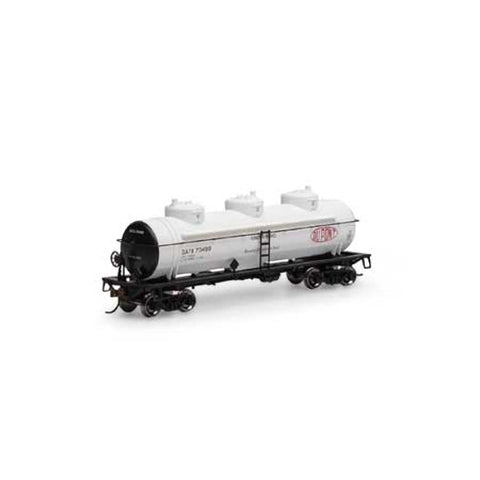 Athearn RND3184 HO scale 3-Dome Tank, GATX #70499