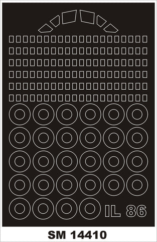 Montex 1/144 canopy masks for the IL-86 by Revell - SM14410