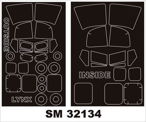 Montex 1/32 canopy masks for Westland Lynx for Revell kit - -SM32134