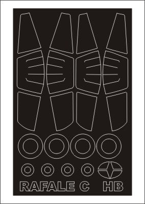 Montex 1/48 canopy masks for the Hobby Boss Rafale C - SM48276