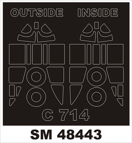 Montex 1/48 mask for C-714 by RS MODEL - SM48443