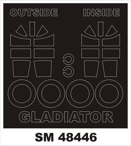 Montex 1/48 mask for GLOSTER GLADIATOR by MERIT - SM48446