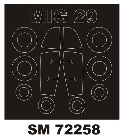 Montex 1/72 mask for MiG-29A by TRUMPETER - SM72258