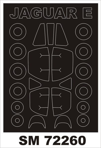 Montex 1/72 mask for JAGUAR E by HOBBY BOSS - SM72260 Montex 1/72 mask for JAGUAR E by HOBBY BOSS - SM72260