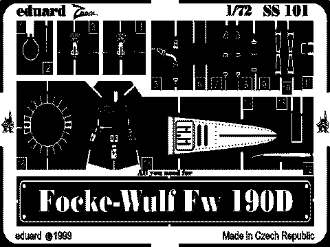 Eduard 1/72 #SS101 Zoom Photoetch set for Fw 190D for Academy kit