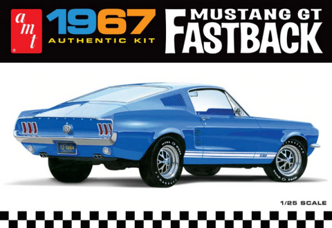 AMT 1/25 scale 1967 Ford Mustang GT Fastback Model Kit #1241M/12