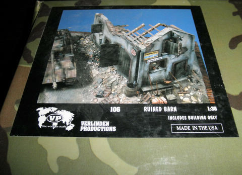 Verlinden 1/35 Scale Ruined Barn - 106 - NOS - Building Only!