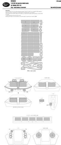 New Ware 1/55 2001 the Moon bus paint masks for Moebius kit - NWM009