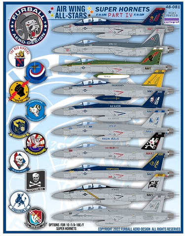 Furball 1/48 decals Air Wing All Stars Super Hornets Part IV - 48-081