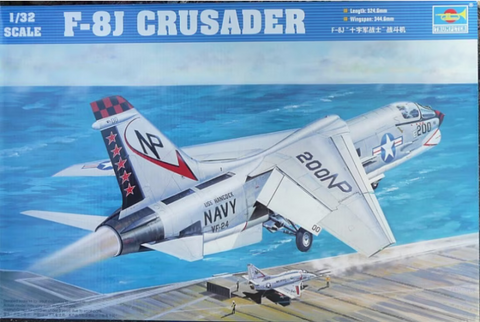 Trumpeter 1/32 Scale F-8J Crusader - kit #02273 - New Old Stock