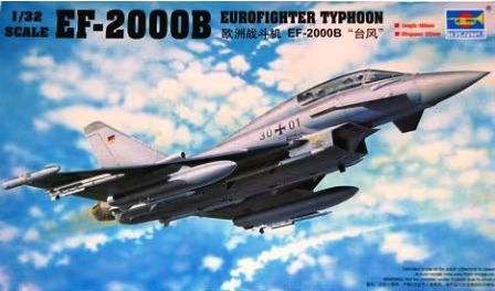 Trumpeter 1/32 Scale EF-2000B Eurofighter Typhoon - kit #02279 - Factory Sealed