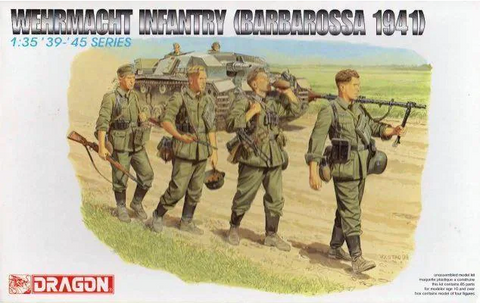 Dragon 1/35 Scale Wehrmacht Infantry (Barbarossa 1941) - kit #6105
