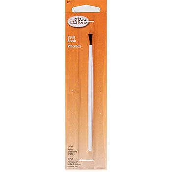 Testors 8701 - 1 Flat nylon paint brush - Shed Proof Bristle - 5 brushes Incl