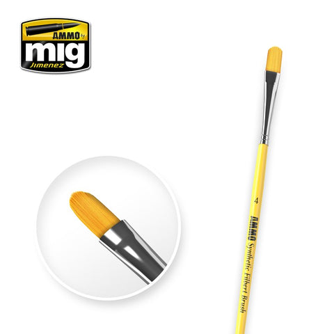 Ammo Mig Jimenez O4 Synthetic Filbert Brush - A.MIG8595